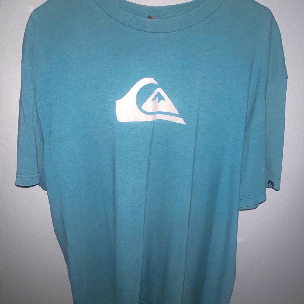 Quiksilver Teal Tee with White Logo